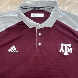 adidas Texas A&M Maroon and Gray Polo